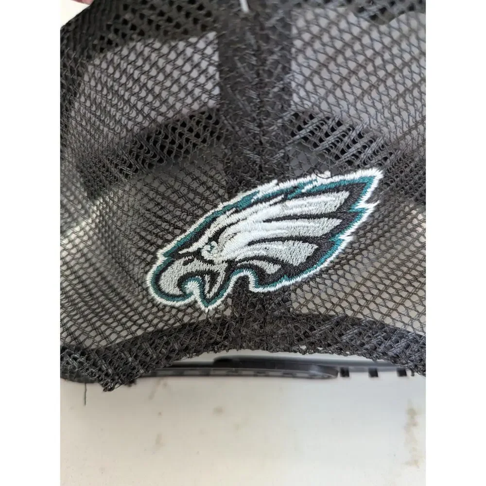 Youth Philadelphia Eagles White Black Modern Fan Trucker Adjustable Hat
